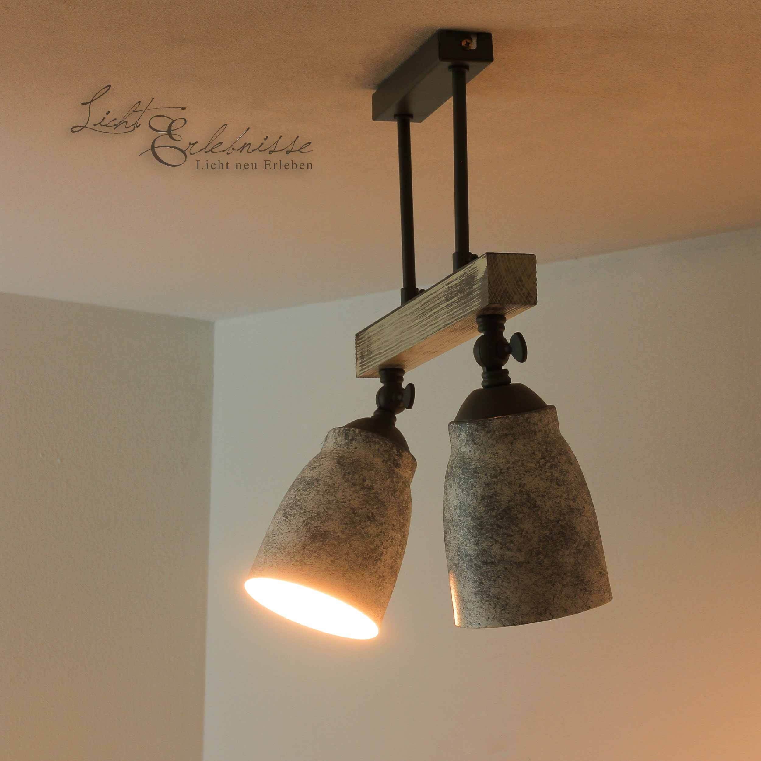 Plafonnier vintage pivotant shabby blanc taupe AGAP Leuchte, Lampe