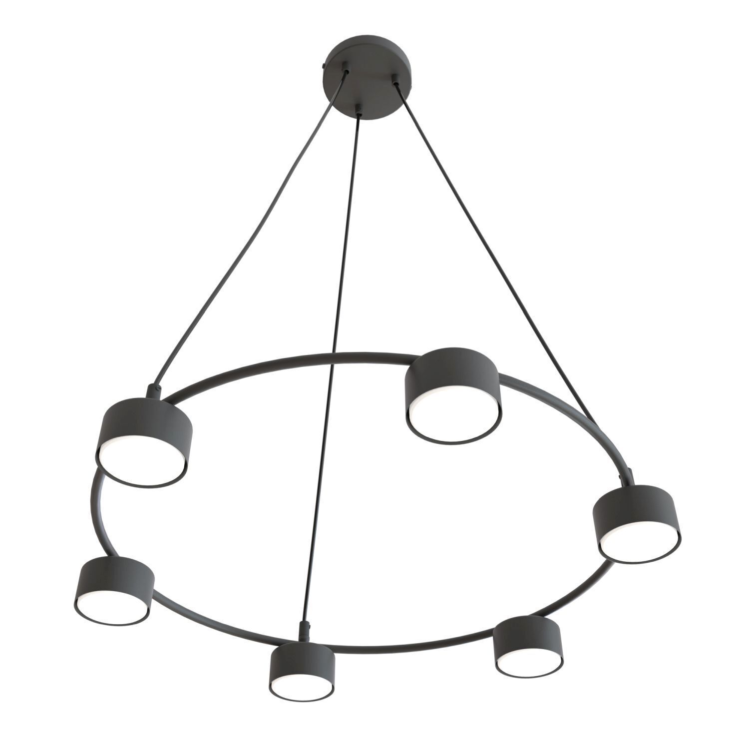 Suspension Noir Métal accentué L:64 cm GX53 Leuchter, Lampe
