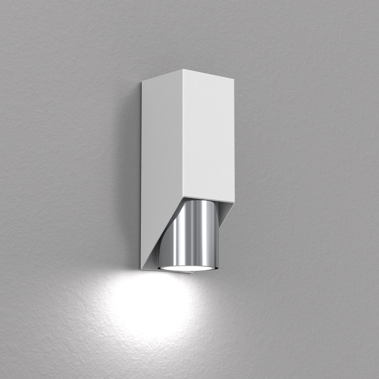 Applique murale métal blanc chrome GU10 accentuée avec style