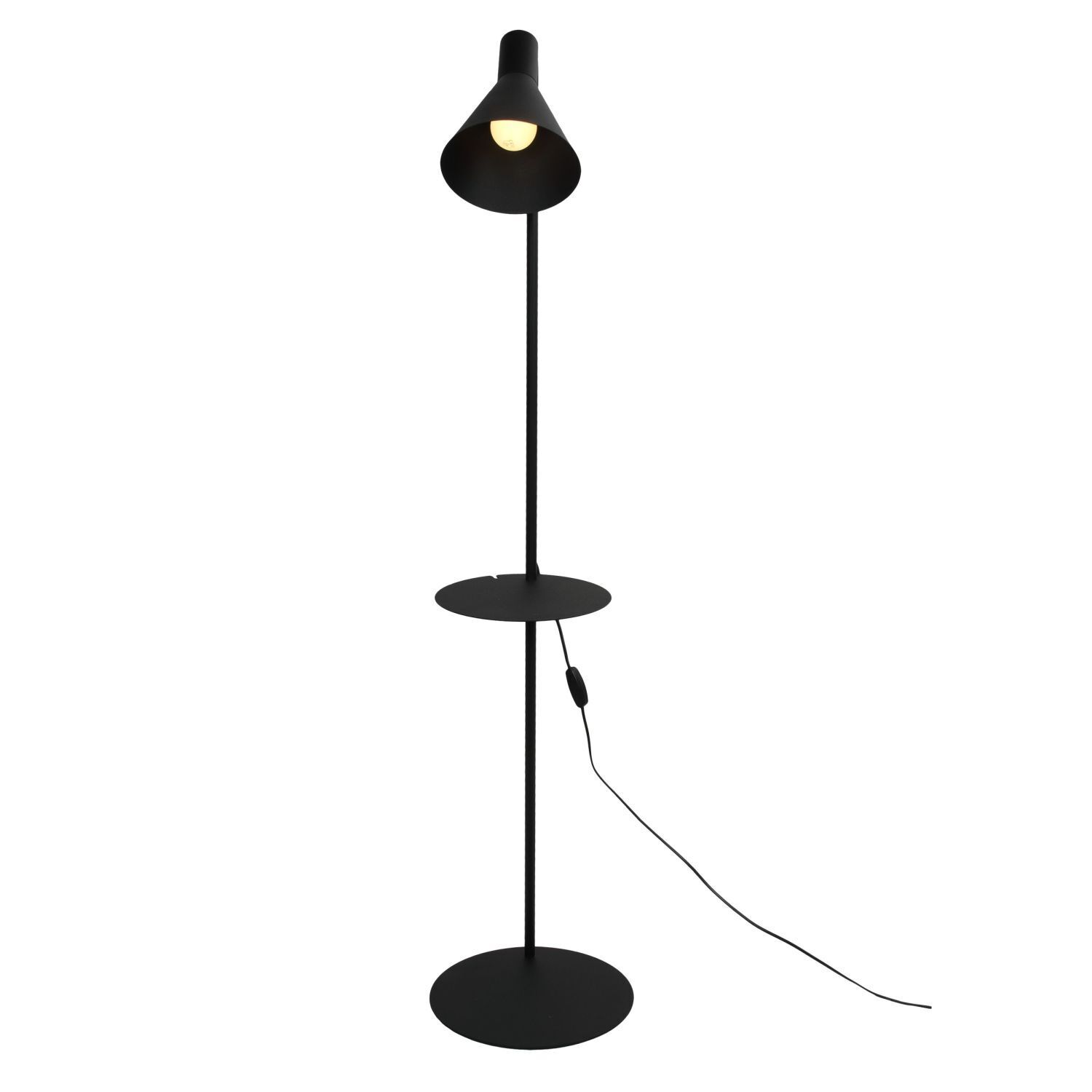 Lampadaire avec support E27 abat-jour réglable noir 138 cm Lampe, Lampenschirm
