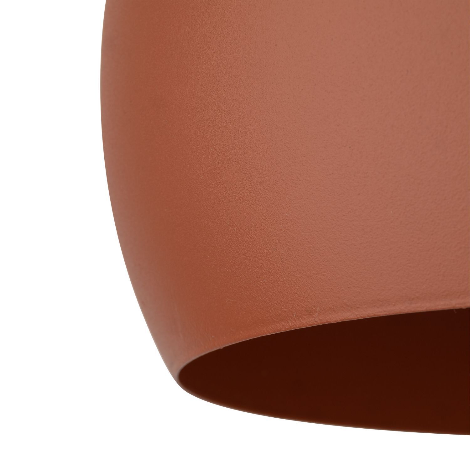 Lampe à suspendre métal ronde Ø 27 cm rouge réglable E27 boule rétro