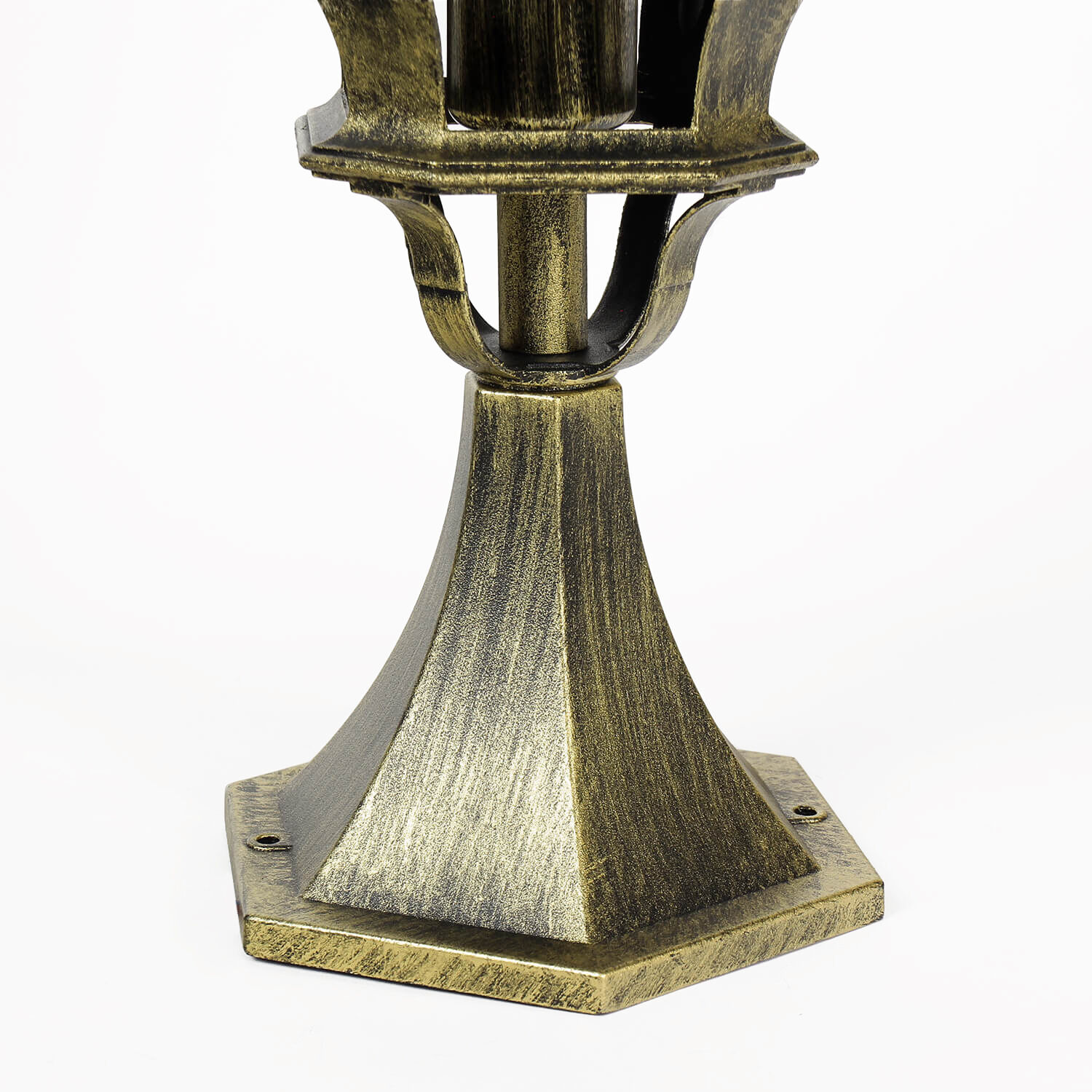 Petit lampadaire sur socle pour l'extérieur or antique 50,5cm