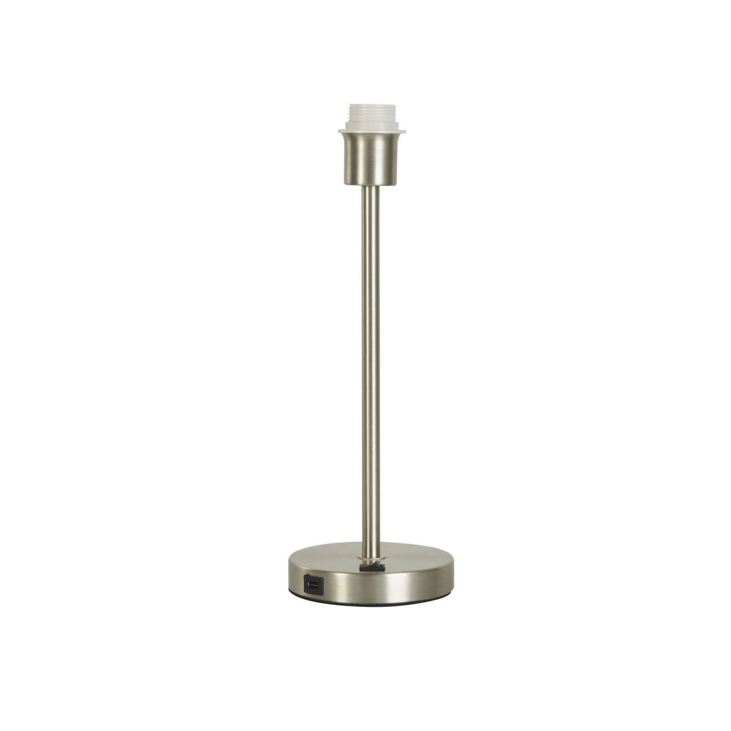 Pied de lampe lampe de table E24 40 cm de haut métal en nickel