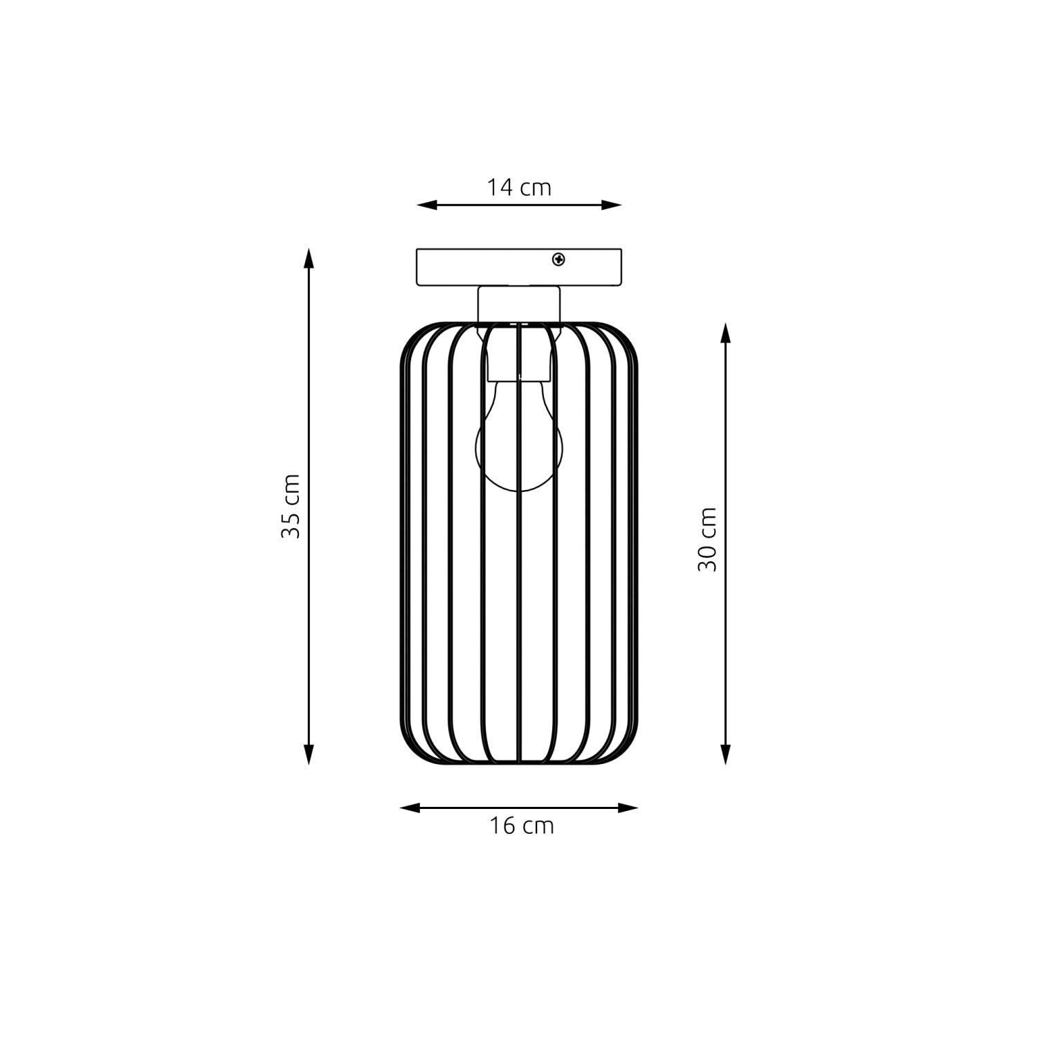 Draht Deckenlampe Schwarz Metall E27 Ø16 cm rund Retro Wandleuchte, Wandlampe, Metall, Kugel-Lampenschirm, Raues Design