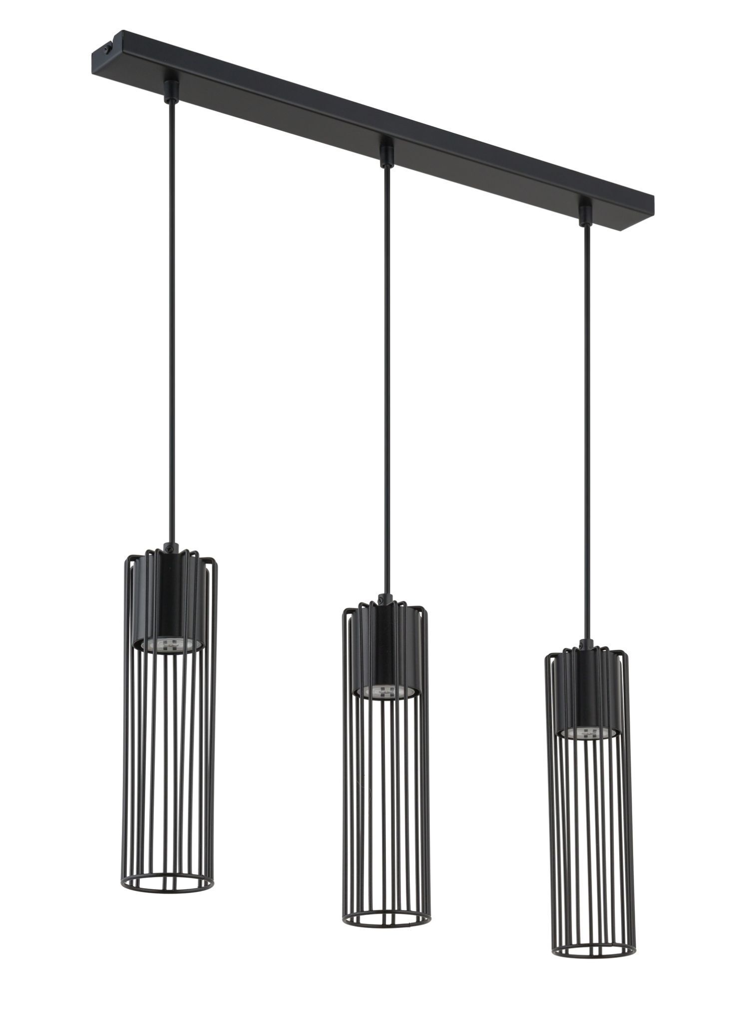 Suspension décorative Noir Métal GU10 3-flamme