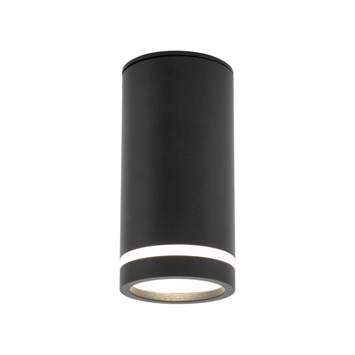 Spot de plafond métal Ø 5,5 cm H : 11 cm petit rond noir GU10 Zylinder, Lampe