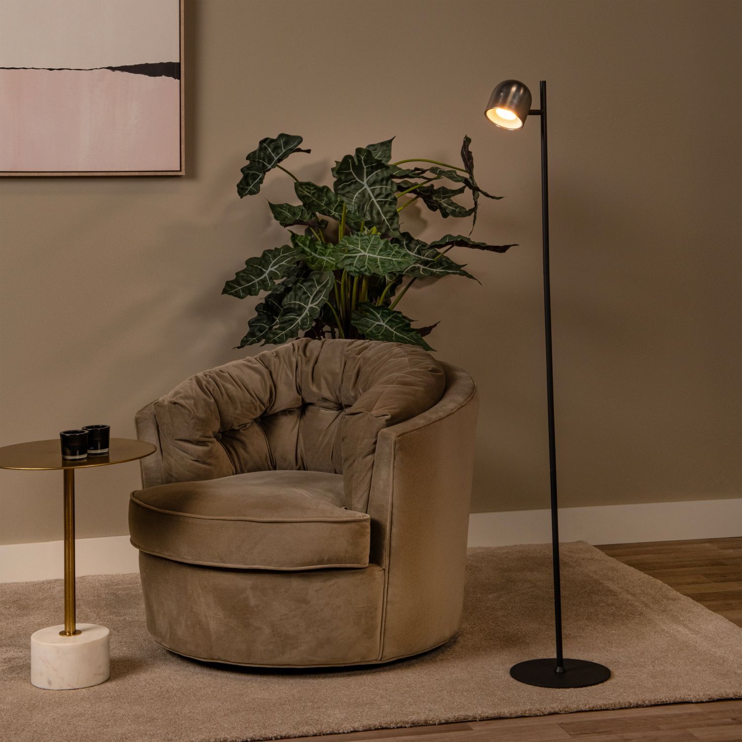 LED Akku Stehleuchte Grau 3000 K 137 cm modern Lampe, Mobiliar, Stehlampe, Stuhl, Couch