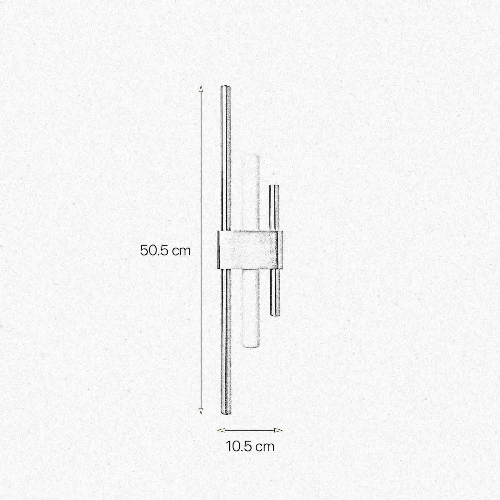 Applique laiton massif H : 50,5 cm Art Déco pour S14d