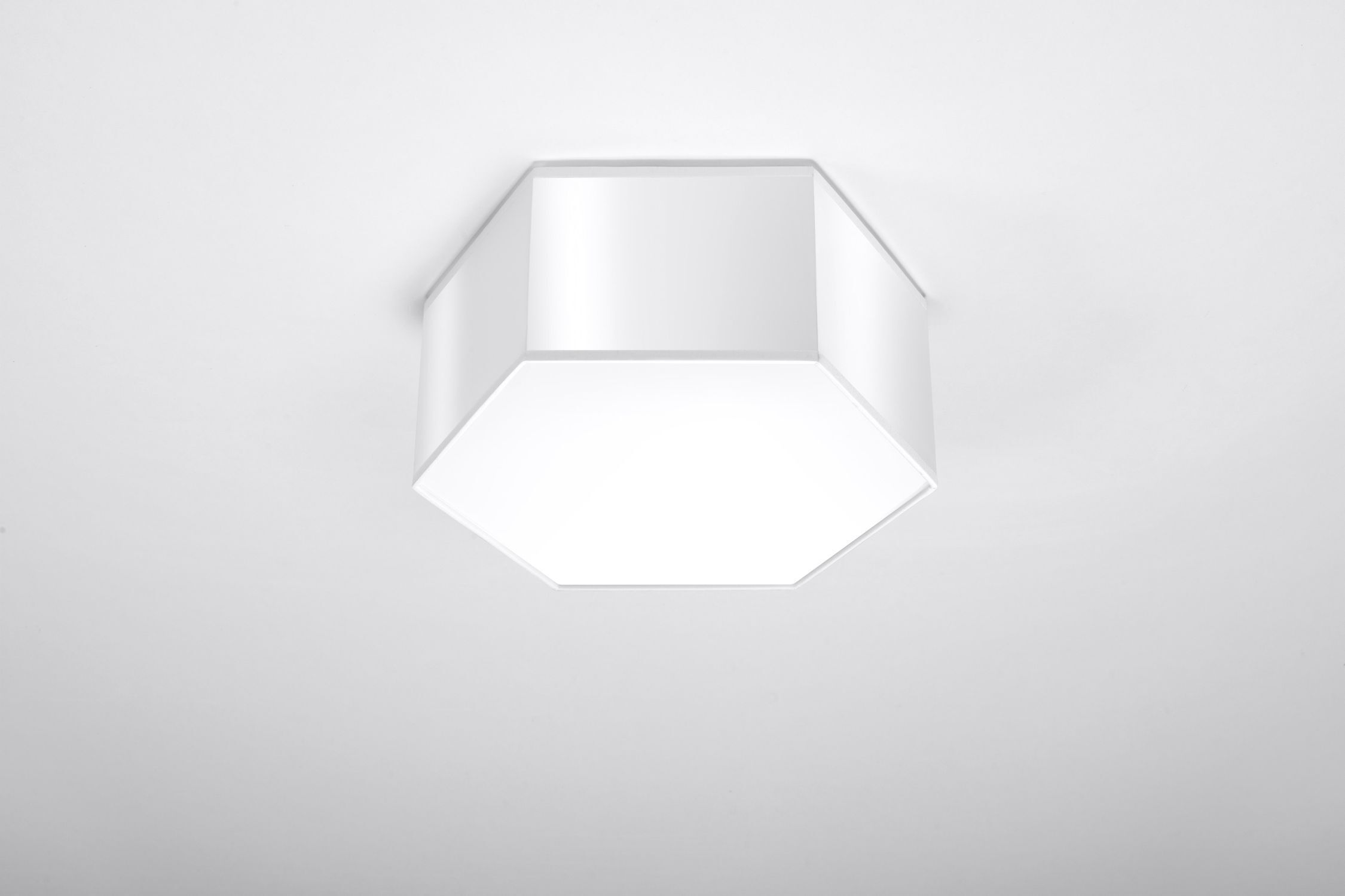 Plafonnier blanc 30,5 cm de long pour 2x E27 faible éblouissement
