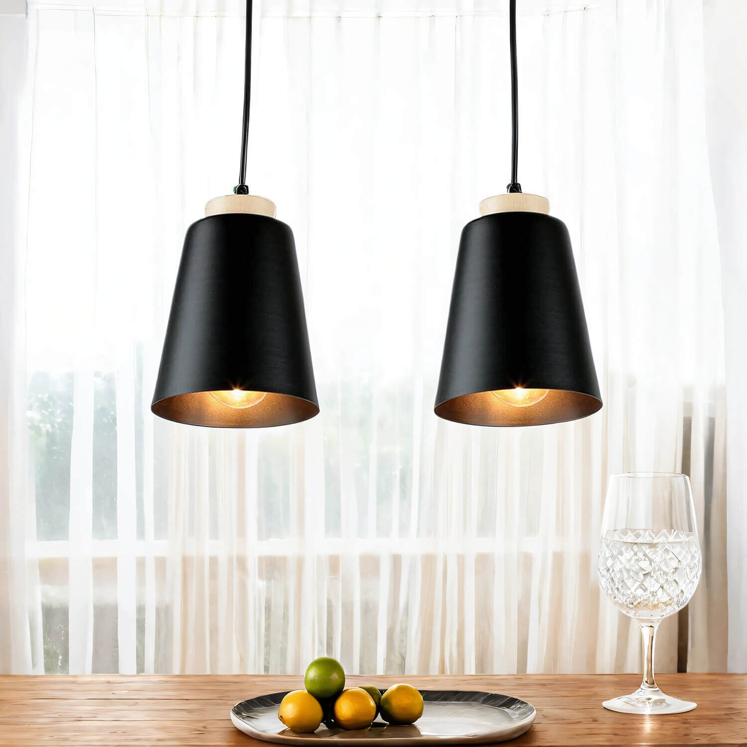 Suspension pour table de salle à manger Noir Scandinave