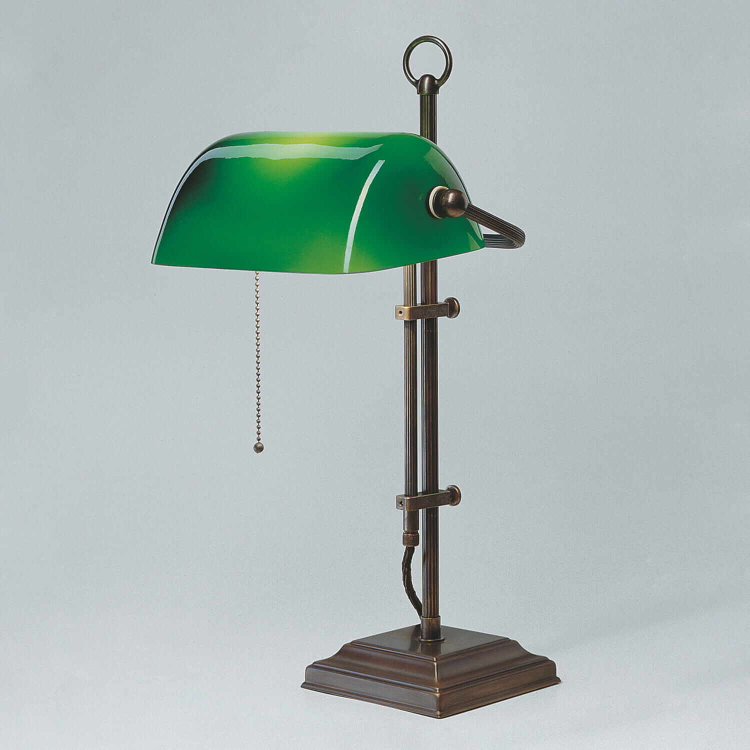 Lampe de banquier laiton antique