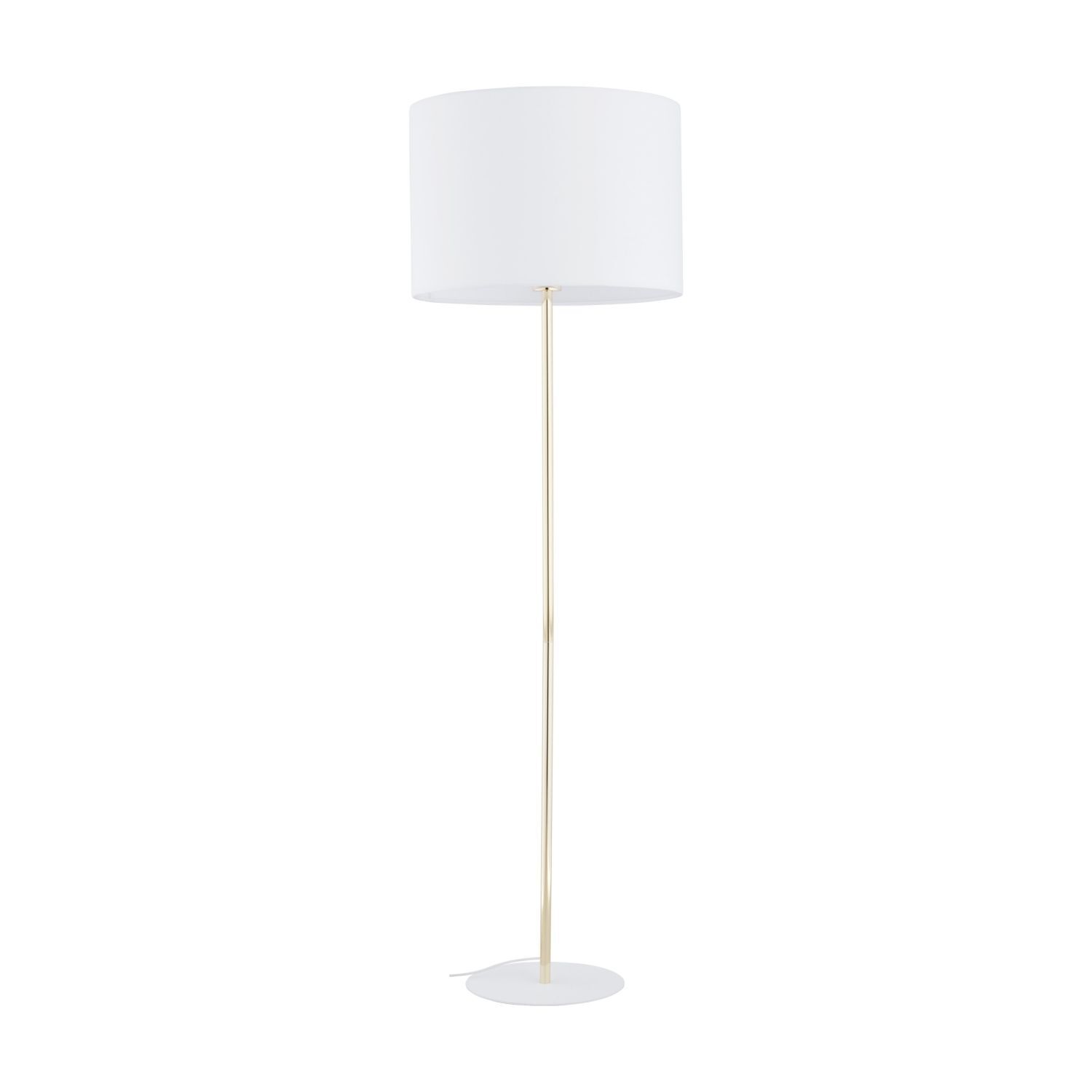 Lampadaire or blanc 160 cm en métal tissu E27 salon Lampe, Lampenschirm