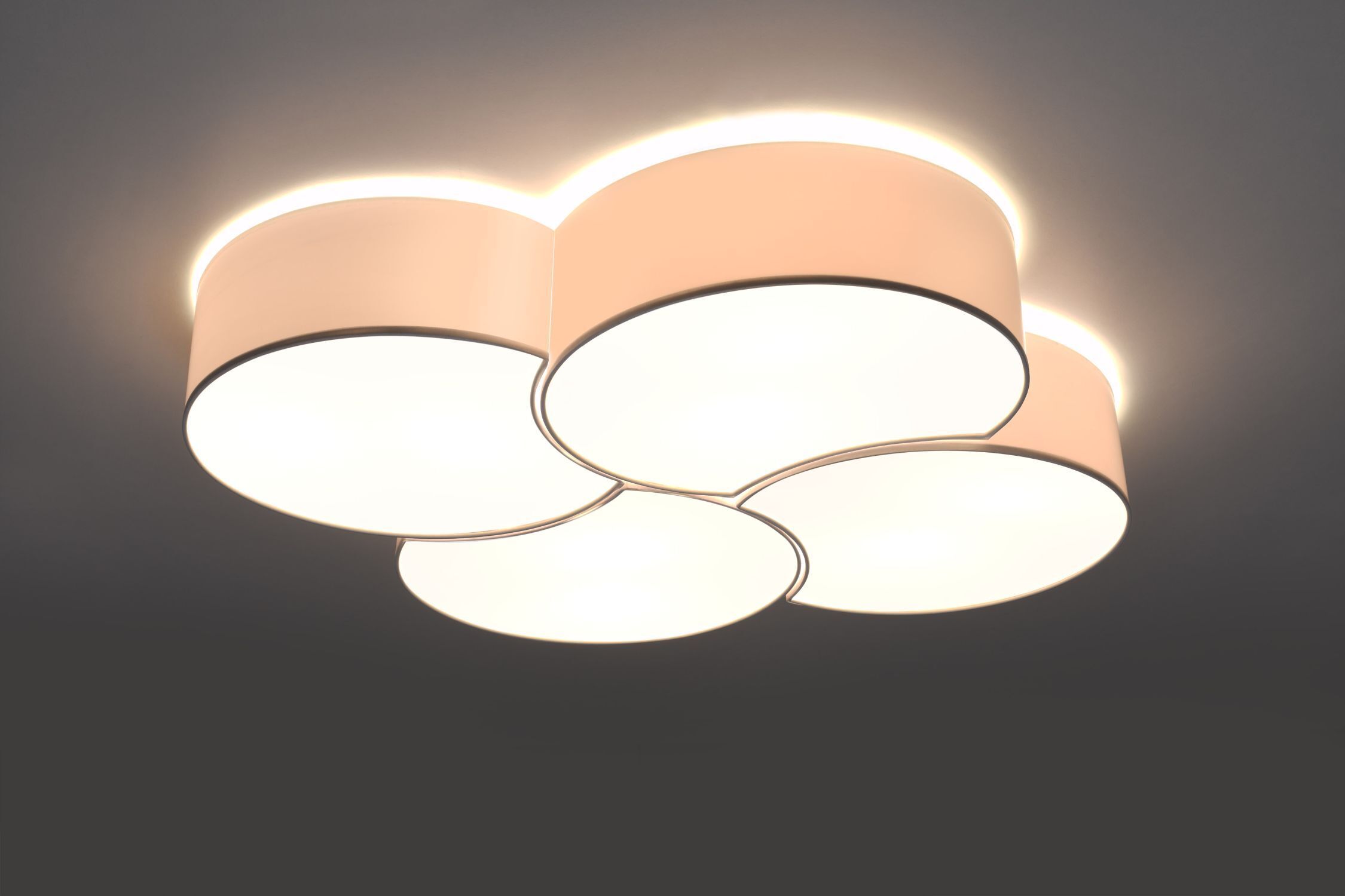 Plafonnier Moderne Blanc 8x E27 faible éblouissement Salon