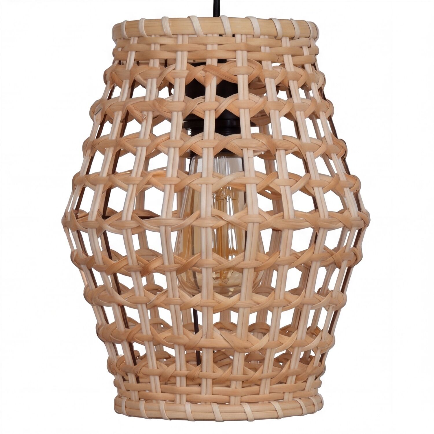 Lampenfassung, Geflecht-Lampe, Korbflecht, Holzlampe, Lampiendorf