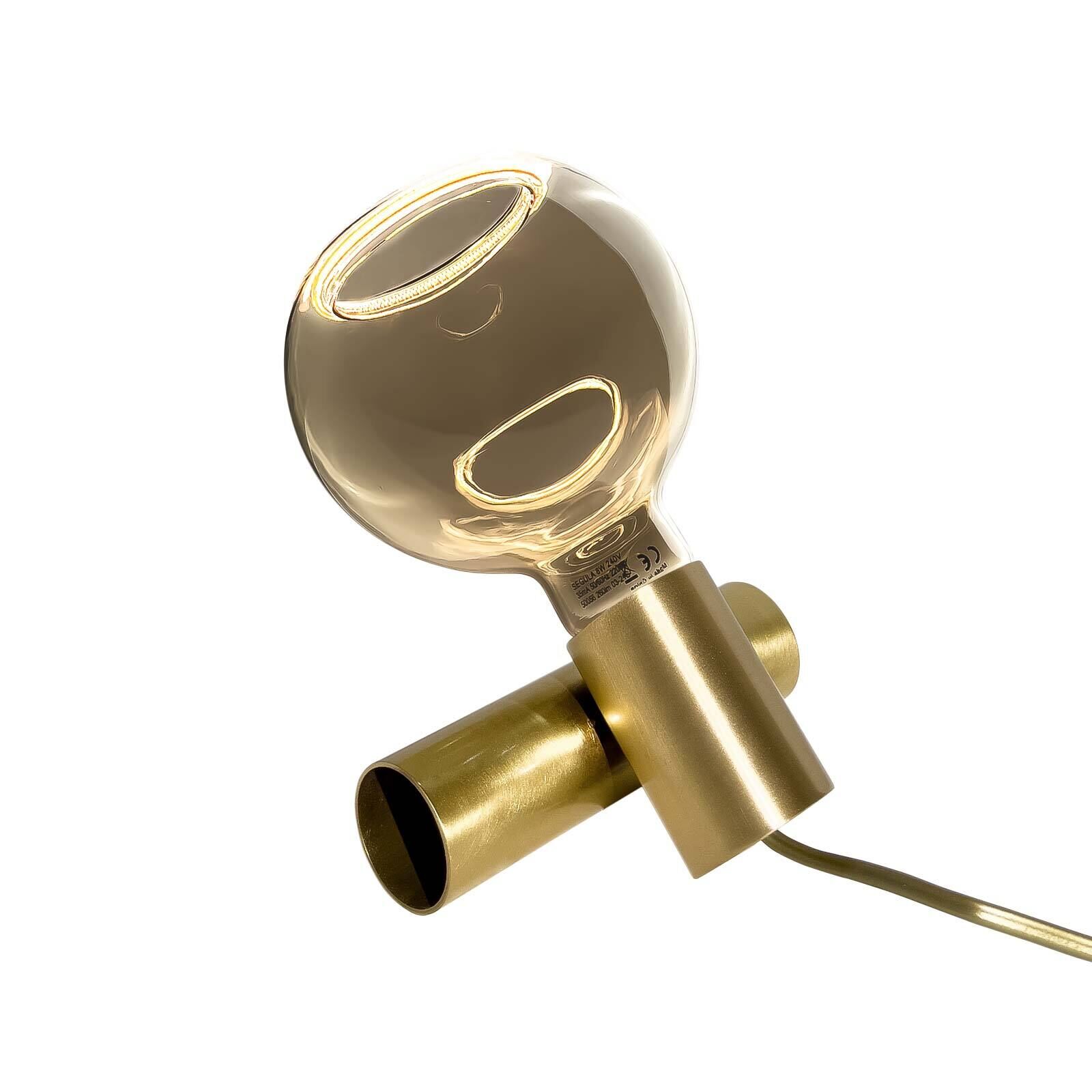 Lampe de table petite H : 8 cm Laiton véritable E27 en bronze clair