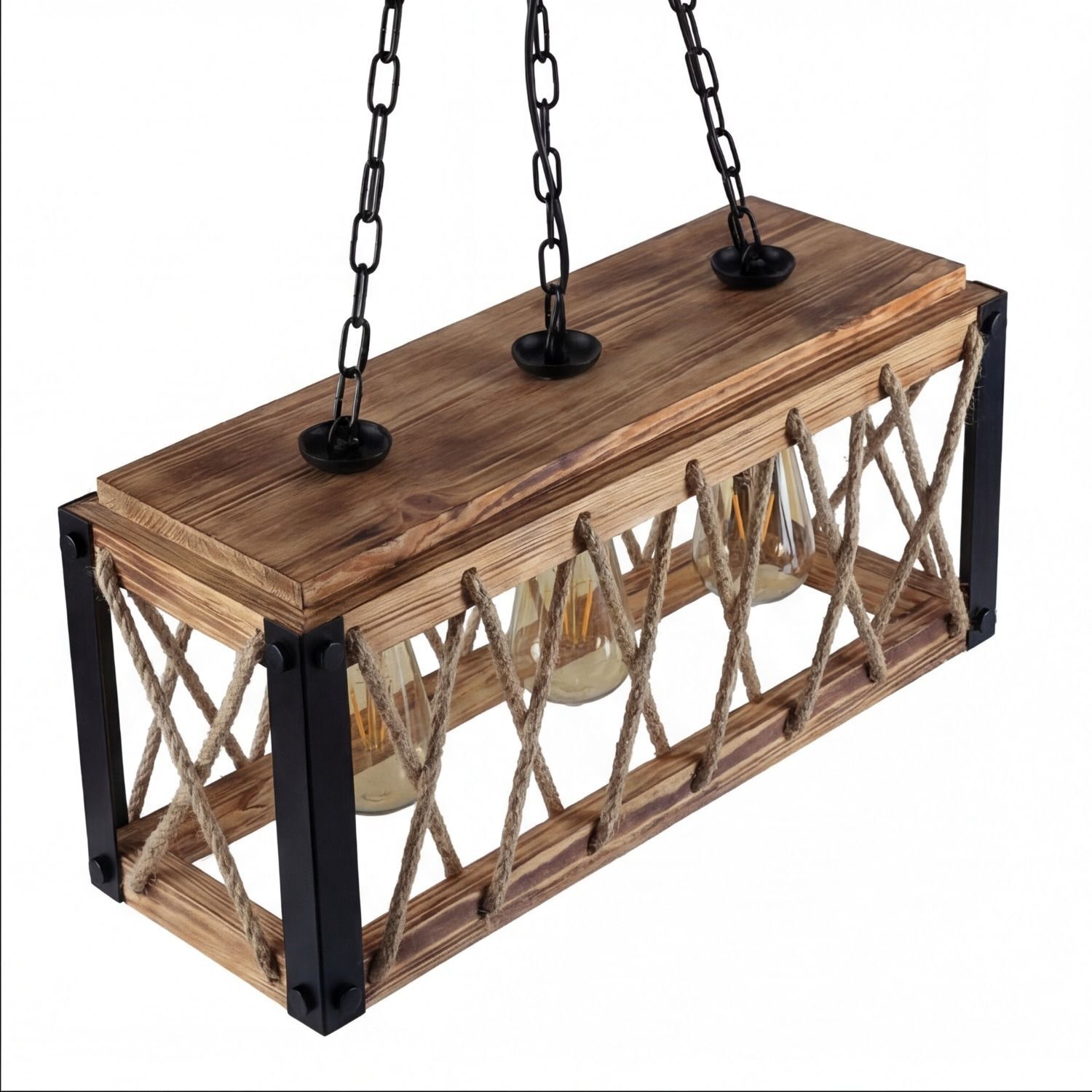 Hängend, Lichtregal, Holz, Seil, Treibholz-Design