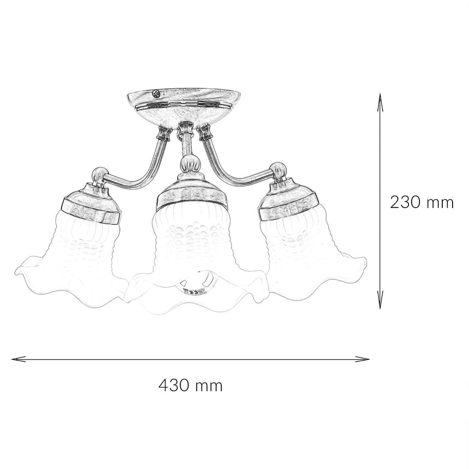 Plafonnier Premium Ø36cm 3-Flmg Leuchte