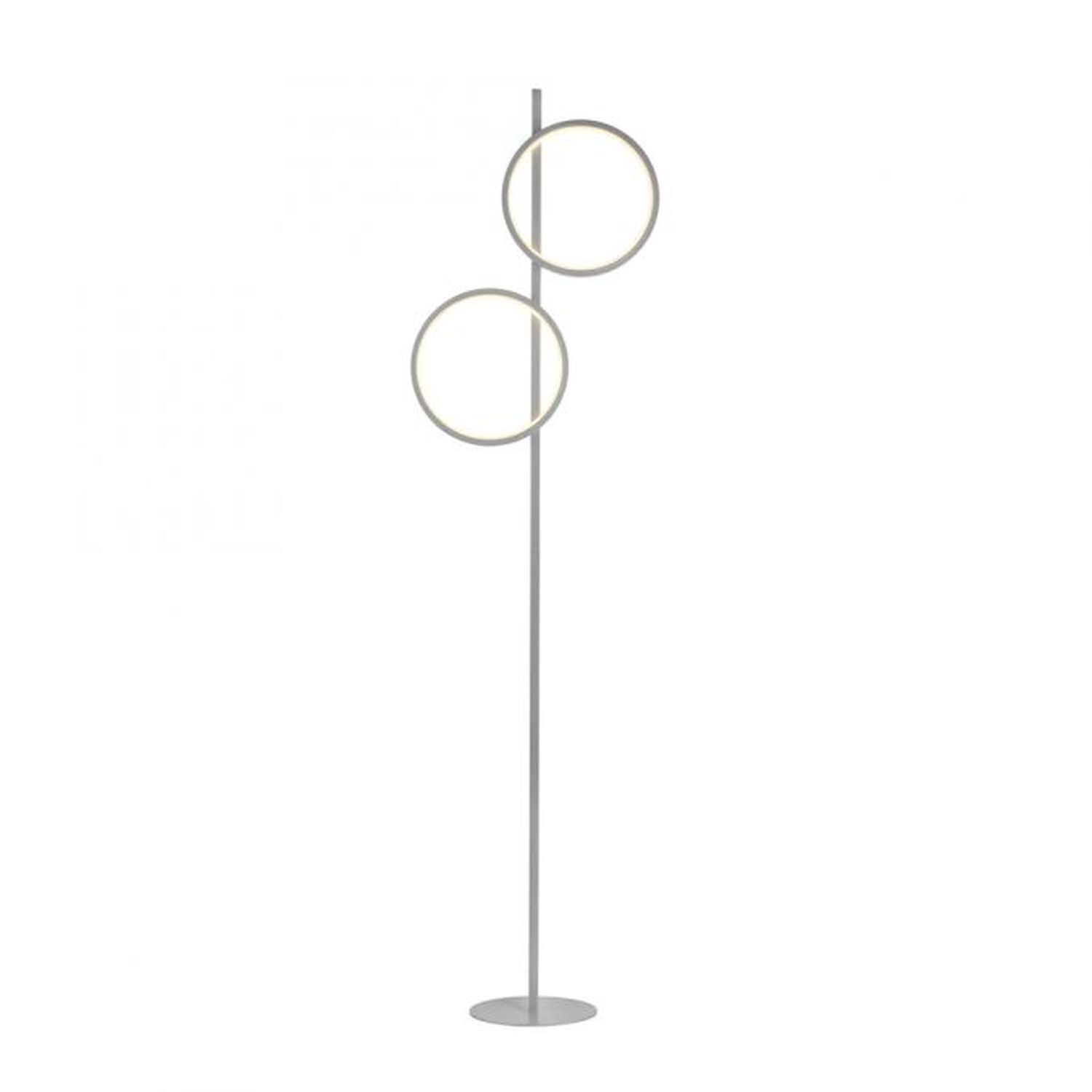 Lampadaire LED Argent Métal Anneaux 151 cm 1290 lm 10 W