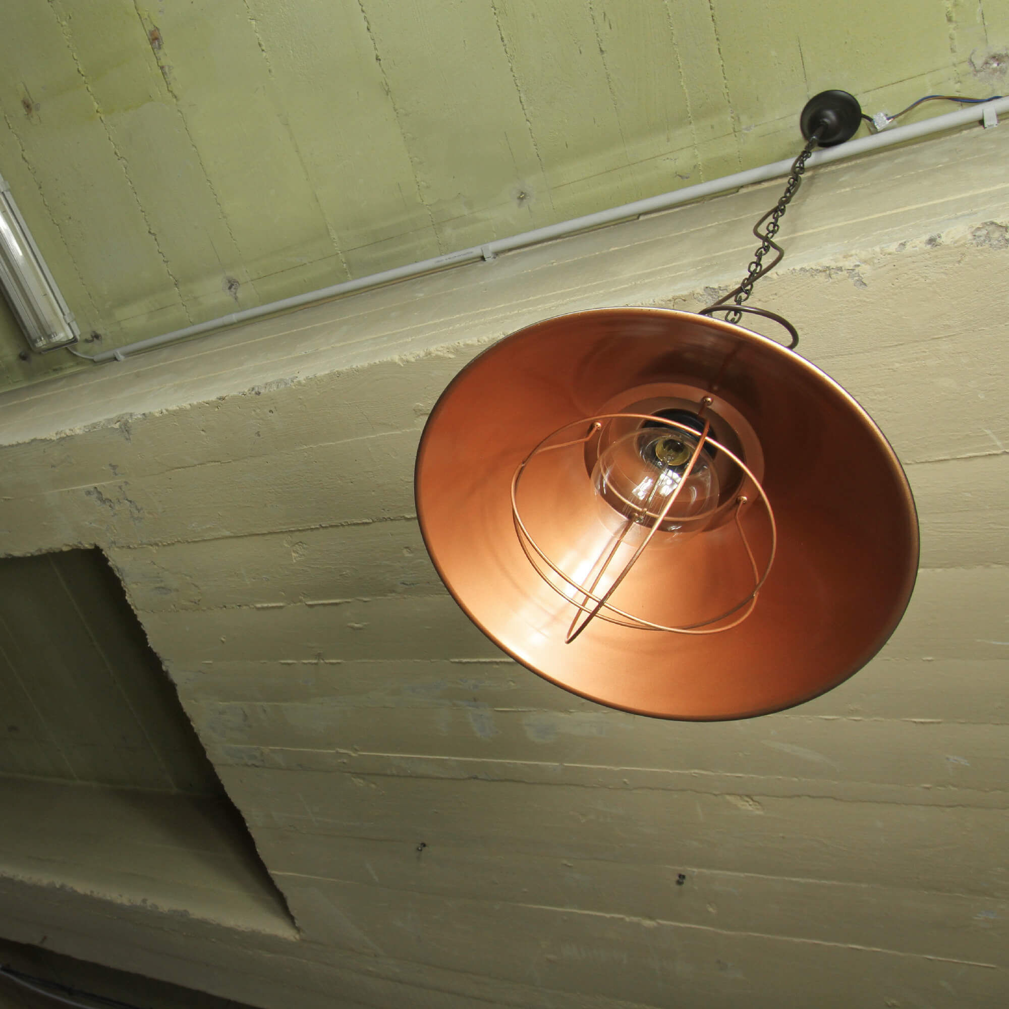 Loft Lampe à suspendre avec chaîne marron/cuivre