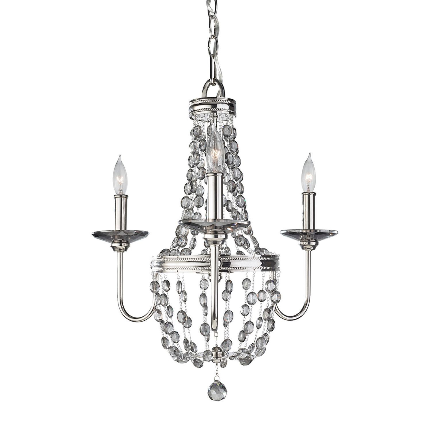 Lustre cristal en nickel Classique CASTELO