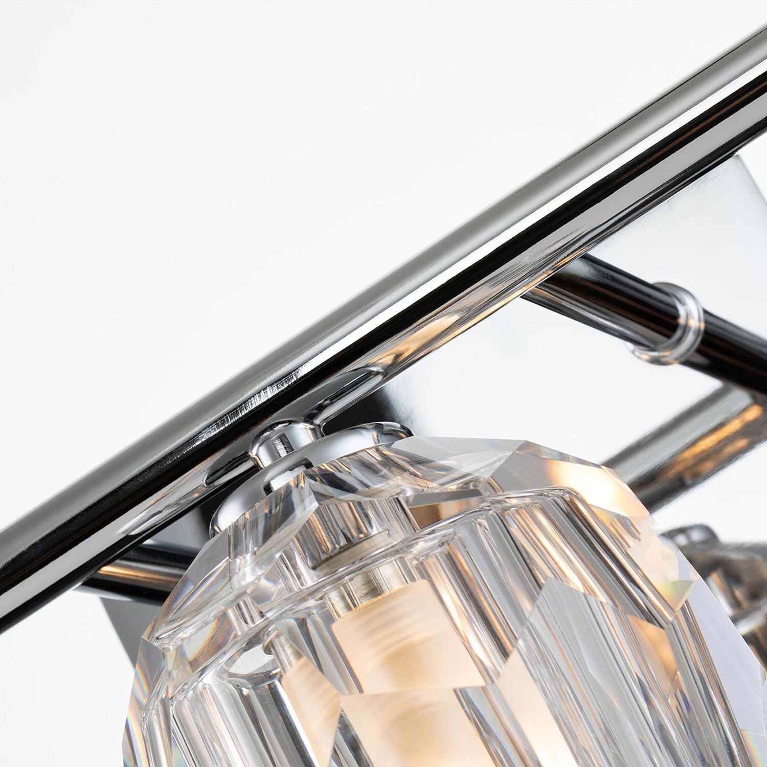 Applique salle de bain cristal LED G9 IP44 L : 55 cm Chrome