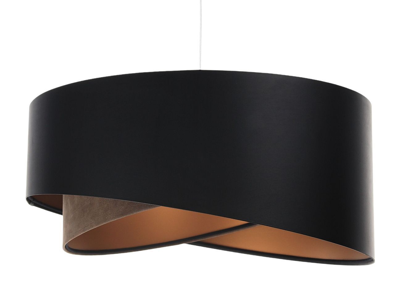 Lampe à suspendre noir brun or E27 ronde D : 50 cm Latex Lampe, Lampenschirm