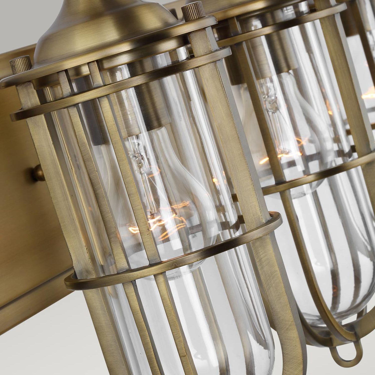 Lampe de salle de bain miroir métal verre E27 IP44 largeur 54,3 cm
