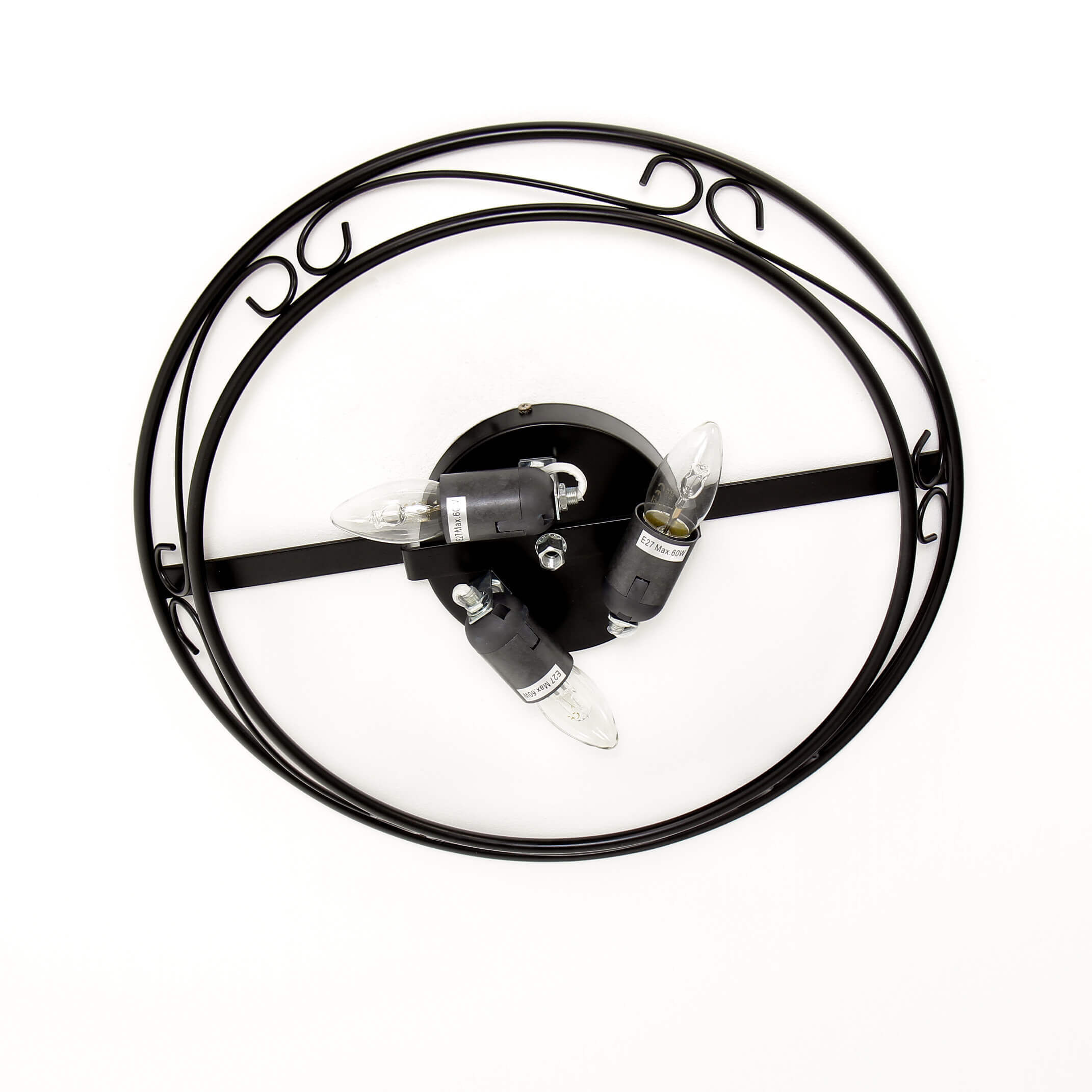 Runde Deckenlampe Rustikal Ø47cm Glas ATHEN Maschine, Rad, Elektrisches Gerät, Mikrofon