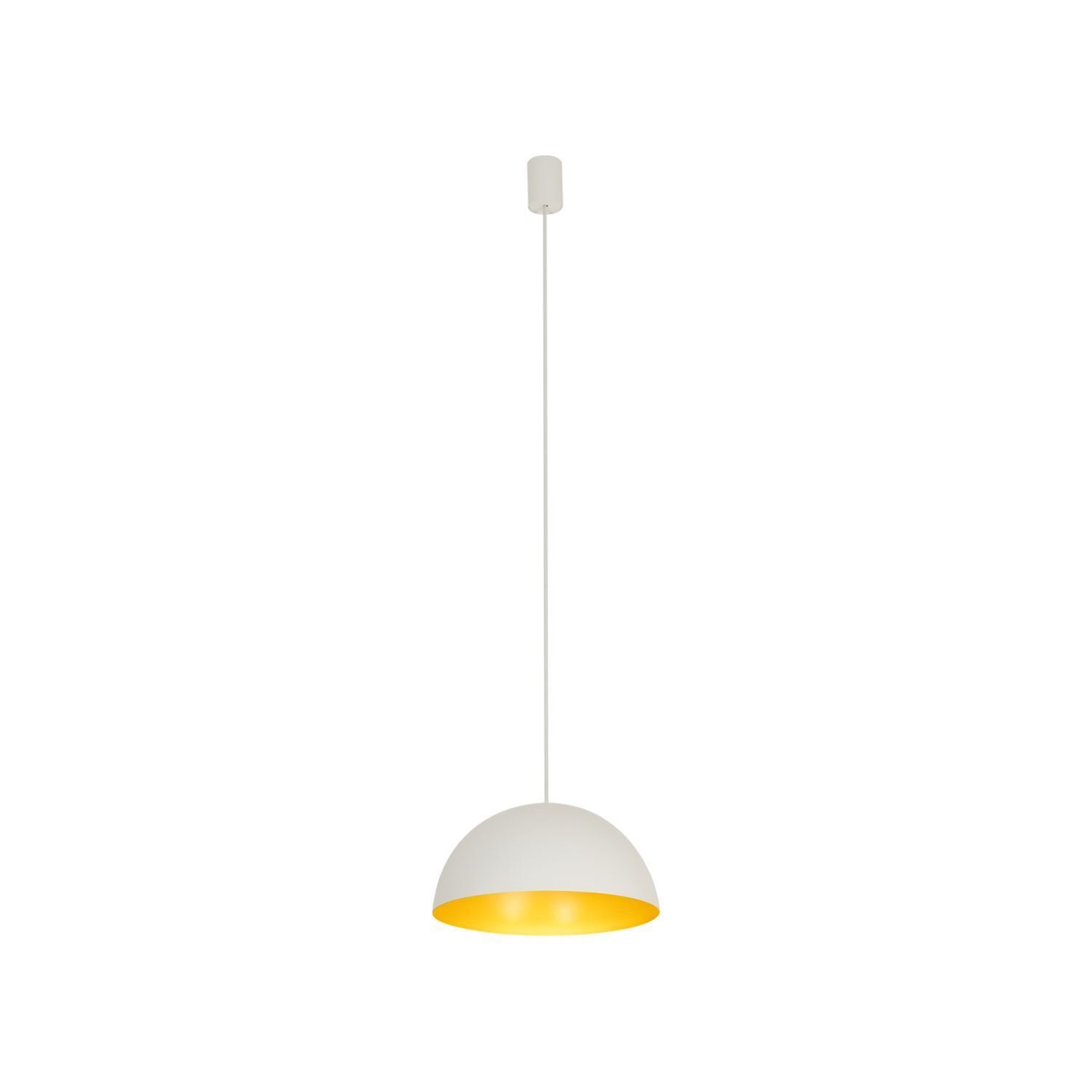 Suspension réglable ronde Ø 33 cm blanc or GX53 métal