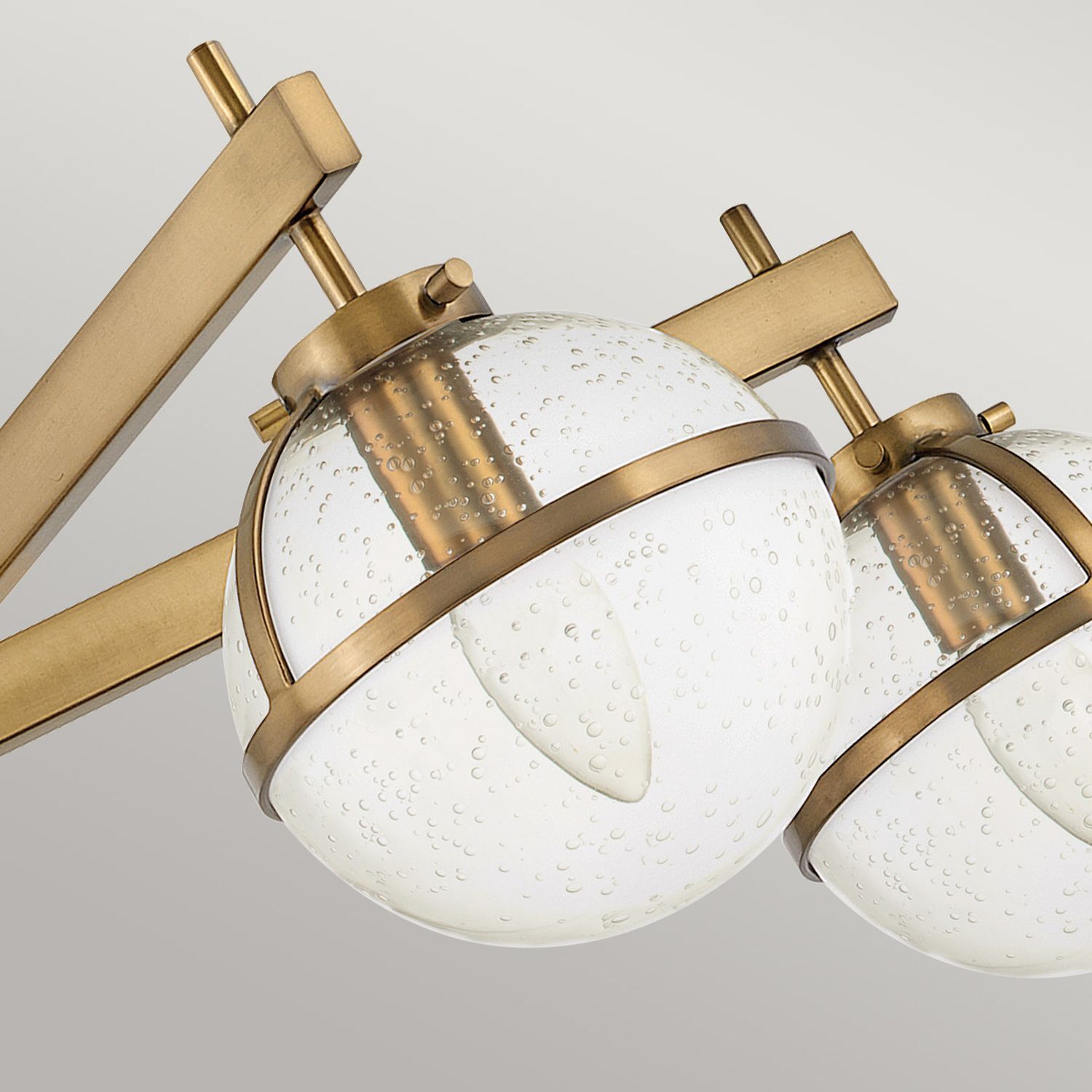 Lampe de salle de bain plafond verre métal E14 IP44 largeur 81,3 cm