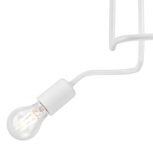 Plafonnier LIZBETH Blanc Métal Salon Lampe