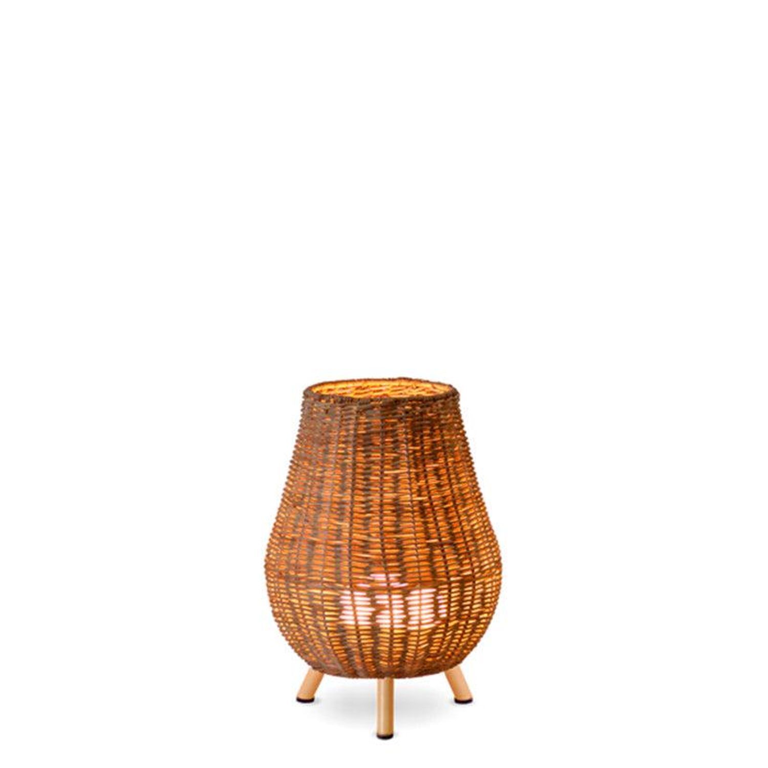 Lampe de table LED sans fil Rattan Akku IP54 H : 32,5 cm dimmable