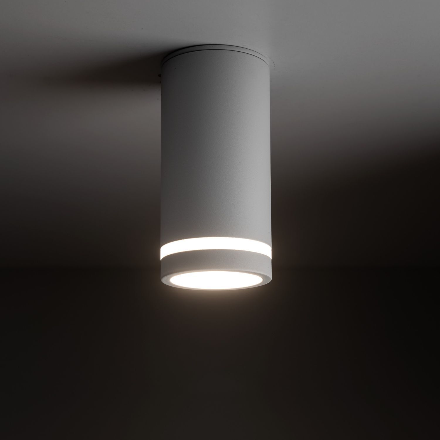 Spot Lampe plafond métal GU10 Ø 5,5 cm H : 11 cm apparent blanc Deckenleuchte