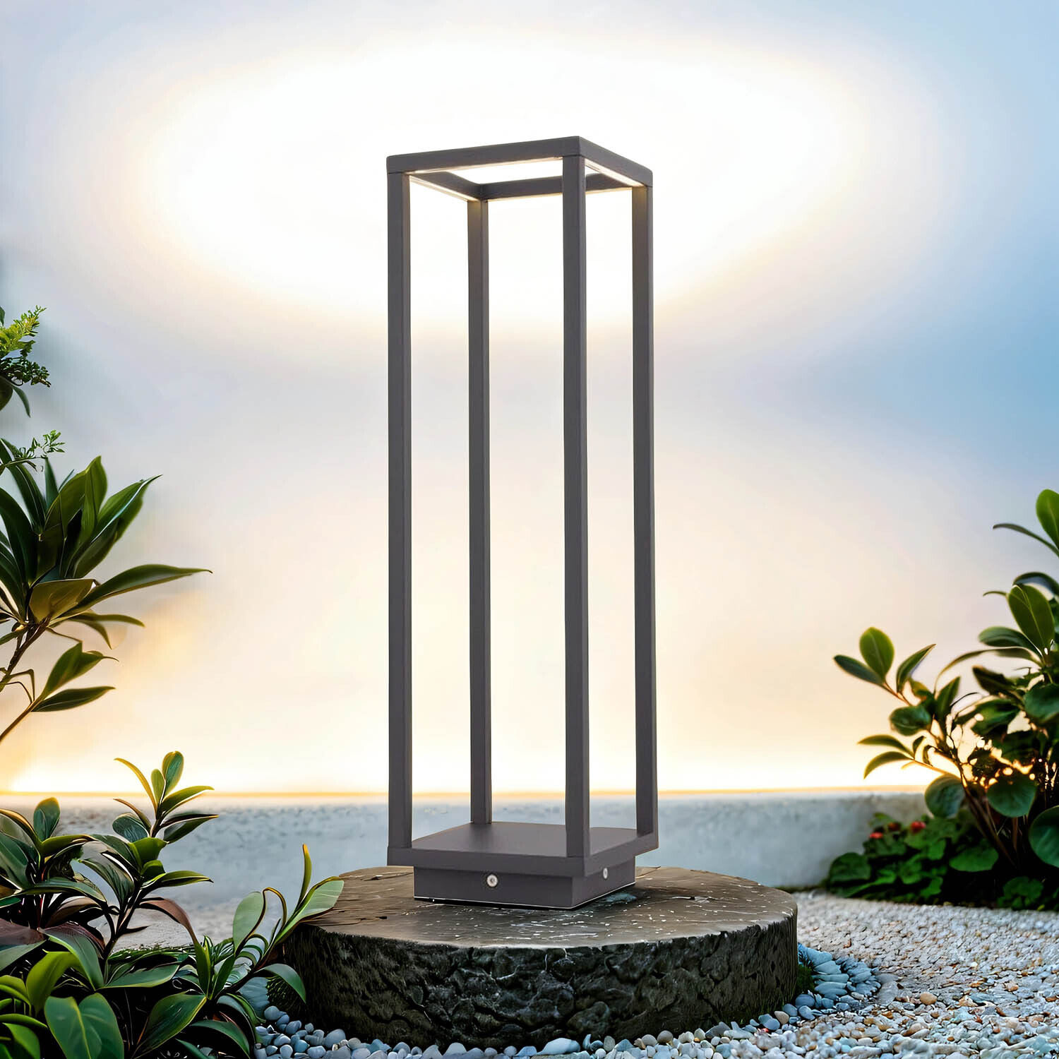 Lampadaire LED extérieur anthracite IP54 388lm élégant