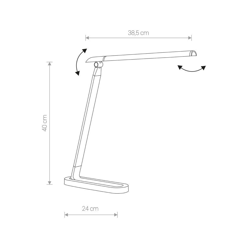 Lampe de bureau LED à intensité variable Touch 7,5W flexible