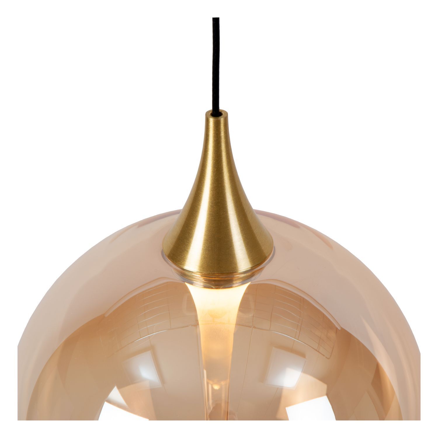 pendant, Lampe, Globus, Gold, rustikal