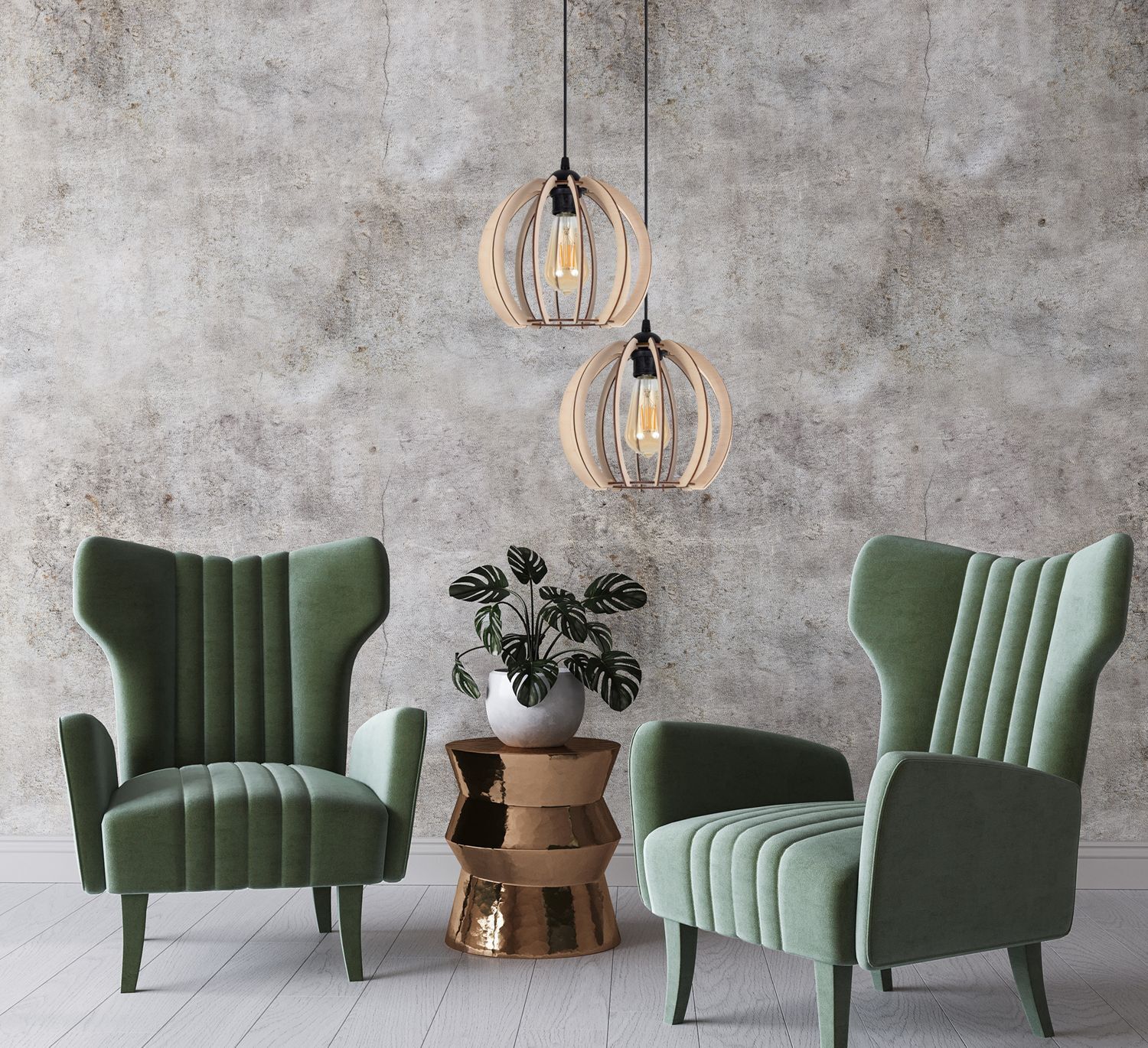 stuhl, sessel, grün, möbel, leuchte