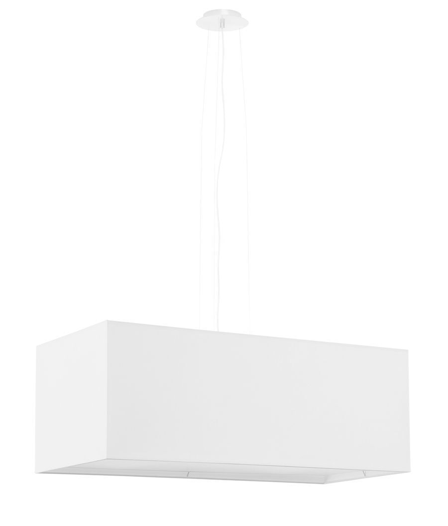 Suspension Moderne Blanc Carré L : 80 cm 3x E27