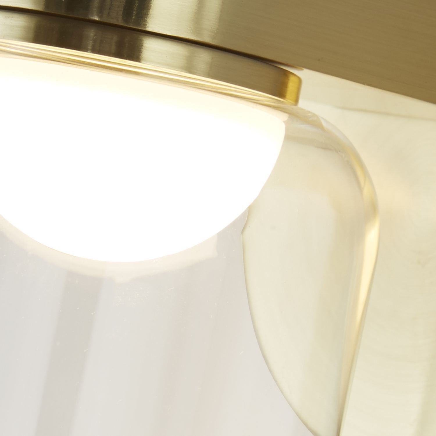 Petite applique LED Abat-jour en verre Métal P:16 cm IP44 6 W
