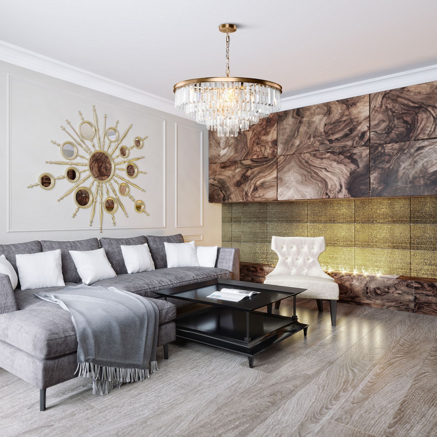 Dekoration für Zuhause, Innenarchitektur, Kronleuchter, Foyer, Tabelle