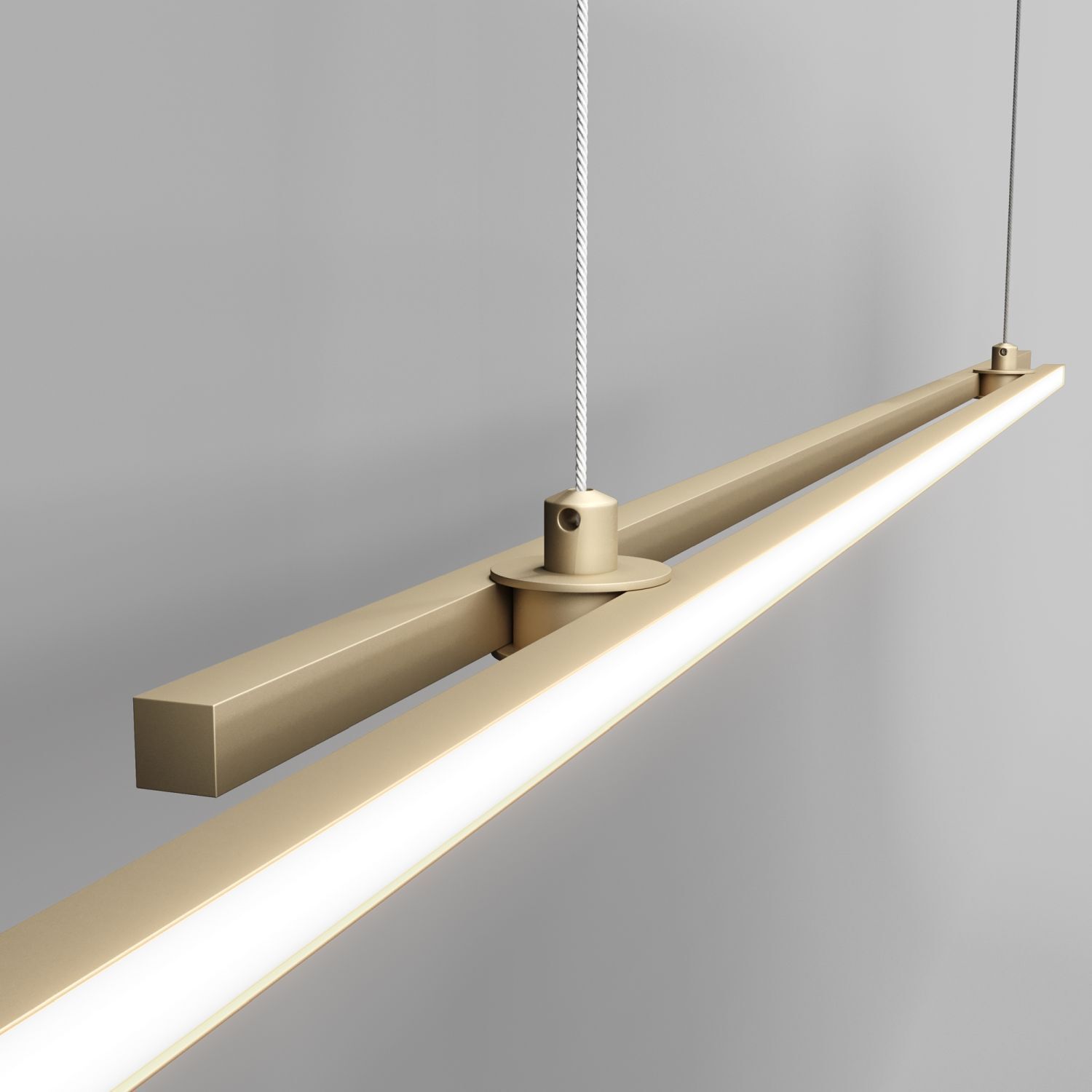 Suspension LED aluminium H : max. 120 cm en laiton