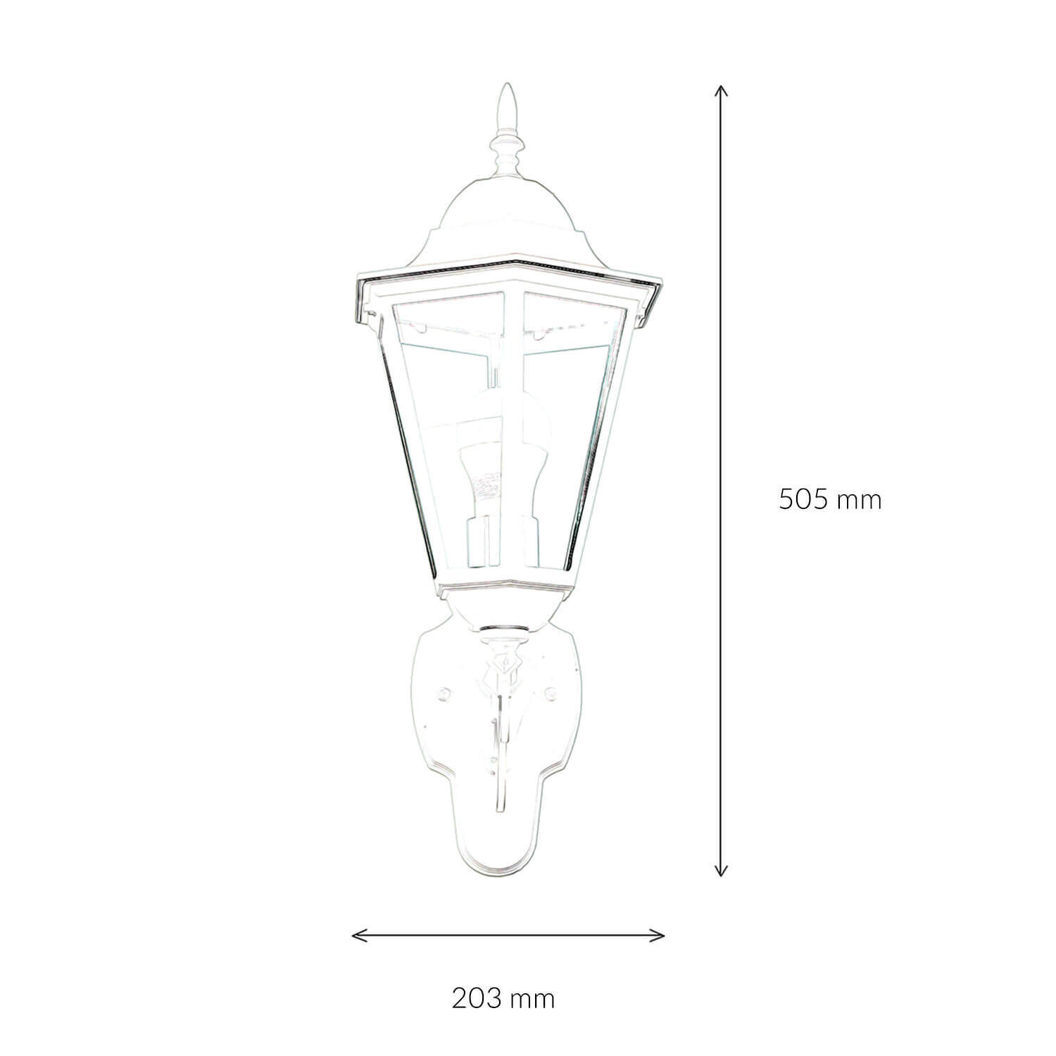 Applique murale d'extérieur noire cuivre BRISTOL II IP44 E27 Lampe