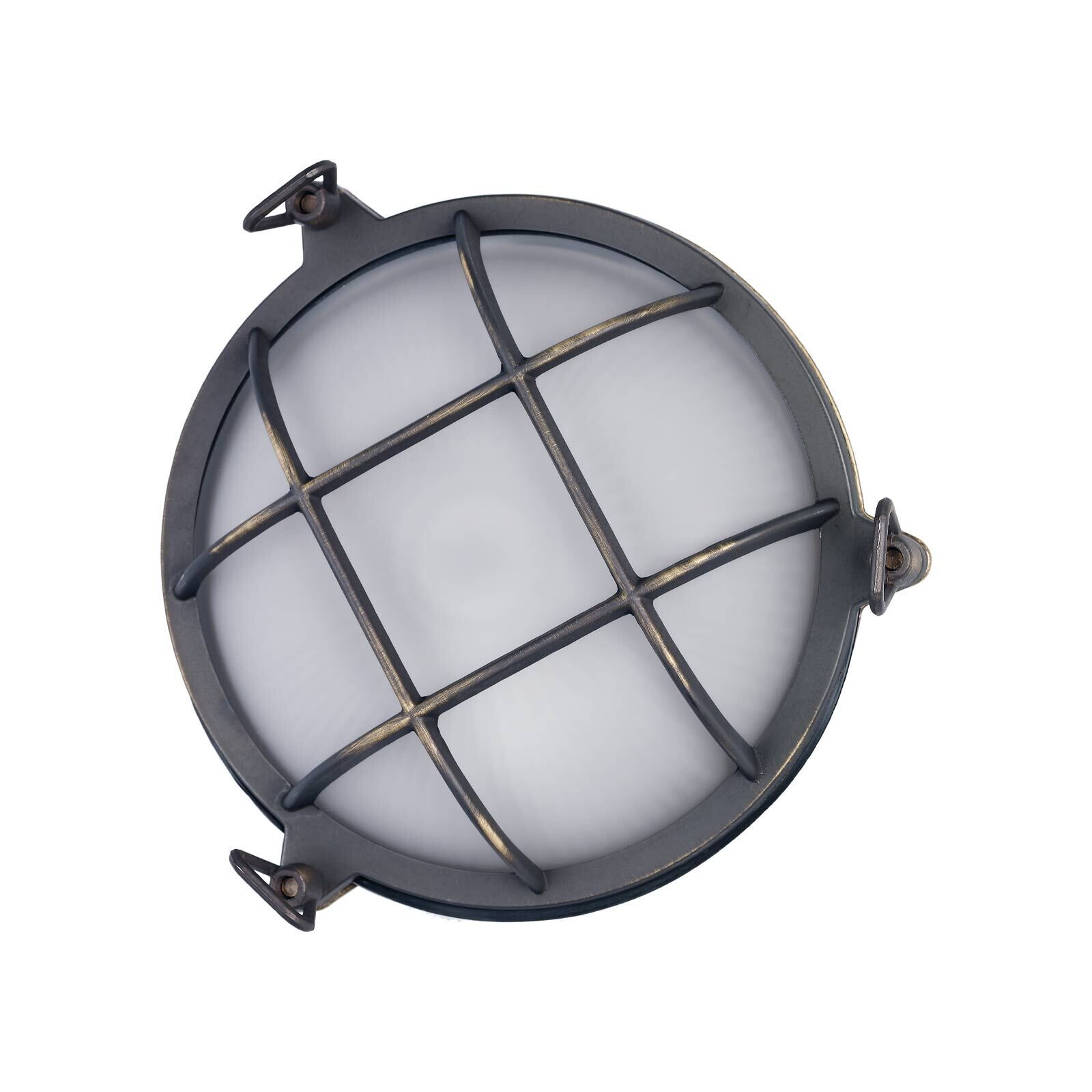 Applique extérieure IP44 Ø 25 cm Maritim véritable laiton verre