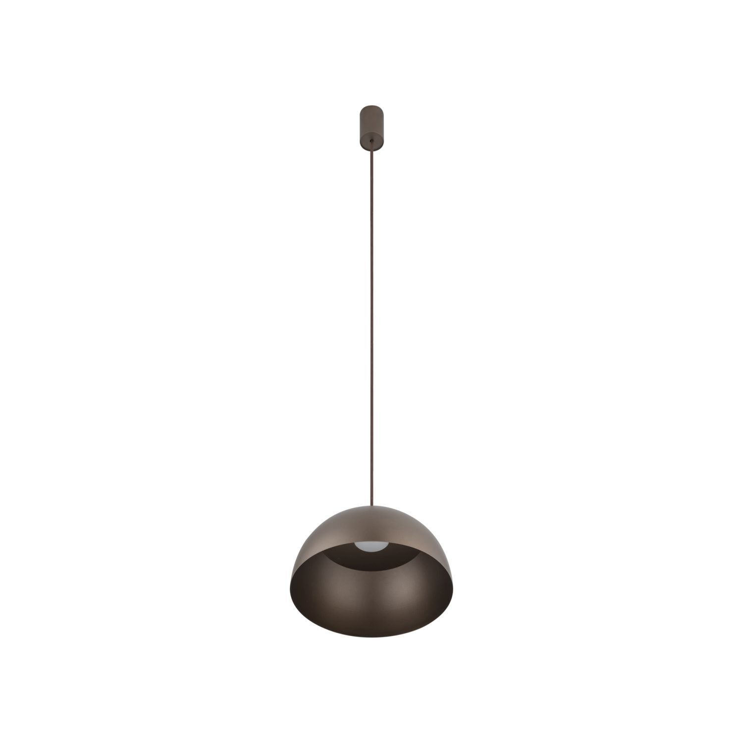 Suspension ronde Ø 33 cm brun mat métal GX53