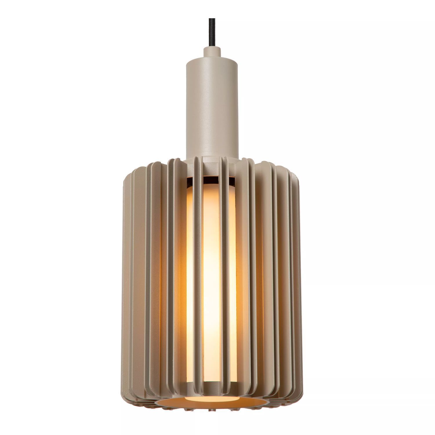 Lange Hängelampe Glas Aluminium Taupe L:164 cm 5-flmg Lampe