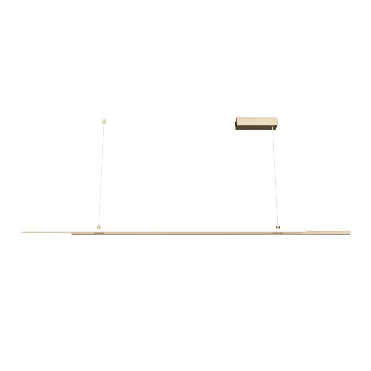 Suspension LED aluminium H : max. 120 cm en laiton Weißes Brett, Regal