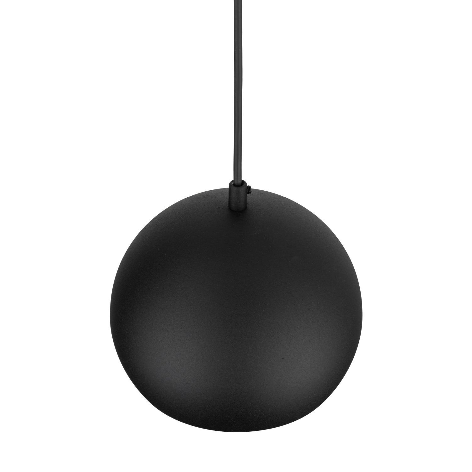 Suspension métal E27 ronde Ø 17 cm ajustable Noir Boule