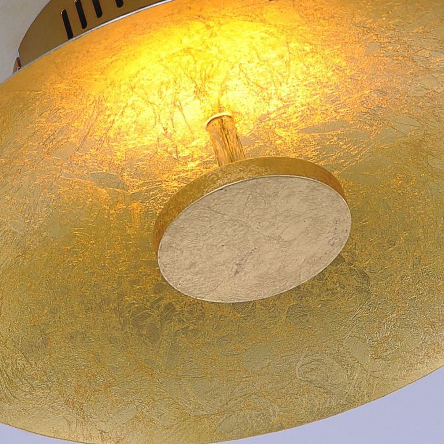 Plafonnier LED métal à intensité variable en feuille d'or 3000 K Lampe, Lampenschirm