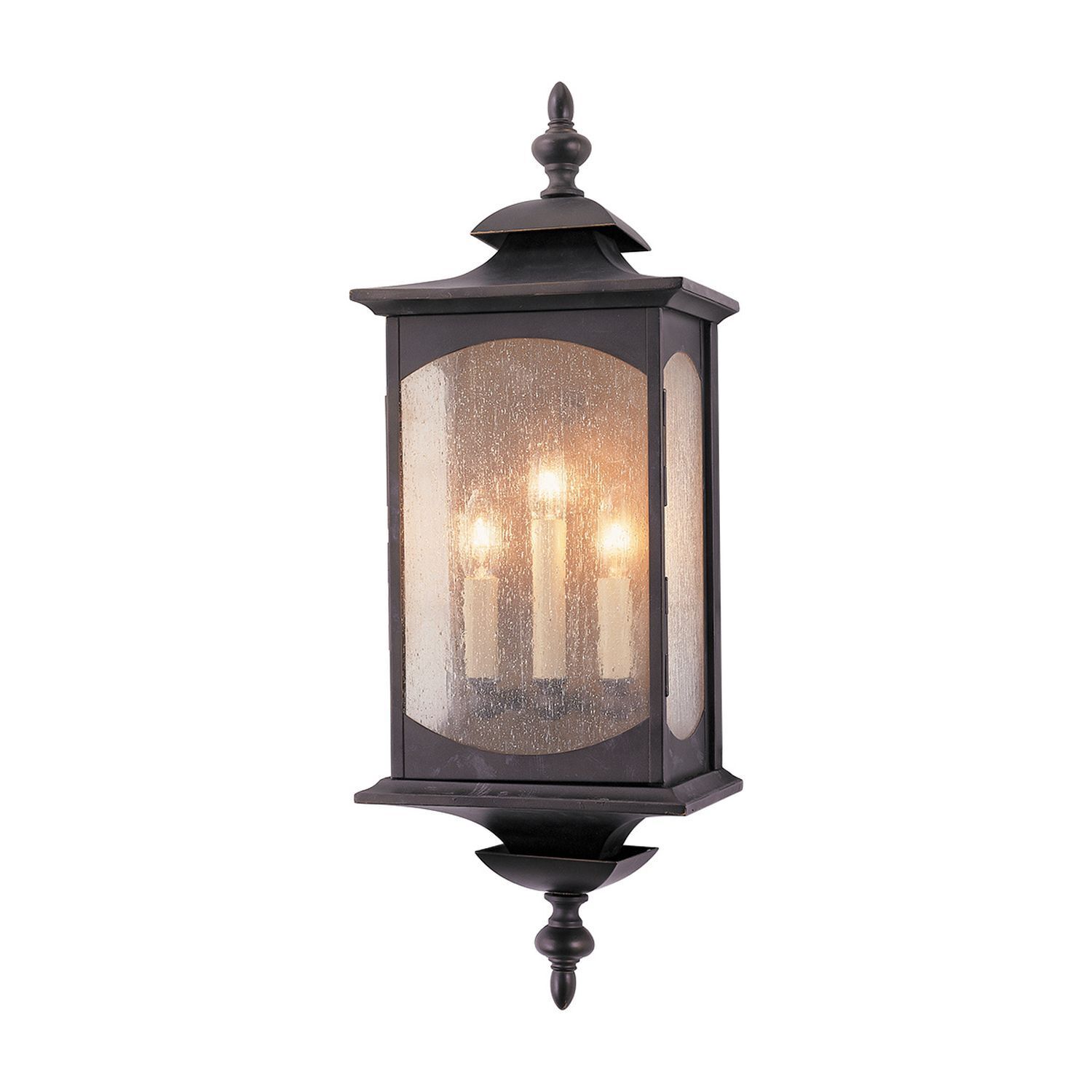 Applique extérieure grande H : 63,8 cm Verre Alu E14 IP44