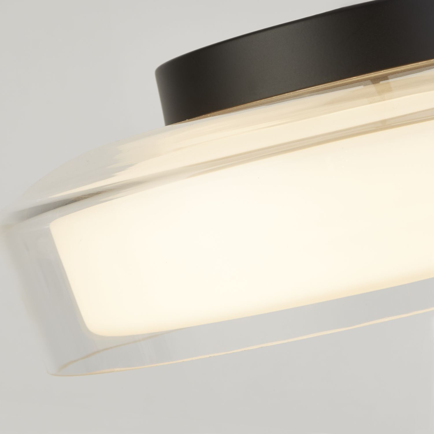 Plafonnier LED Ø 30 cm IP44 salle de bain noir mat blanc
